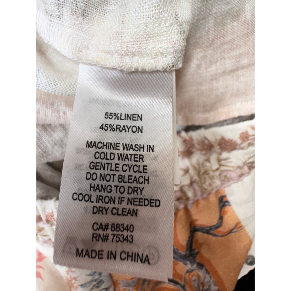 Calypso St Barth Wide Leg Linen Women’s Drawstring Pants Sz M Lagenlook New - Picture 8 of 10
